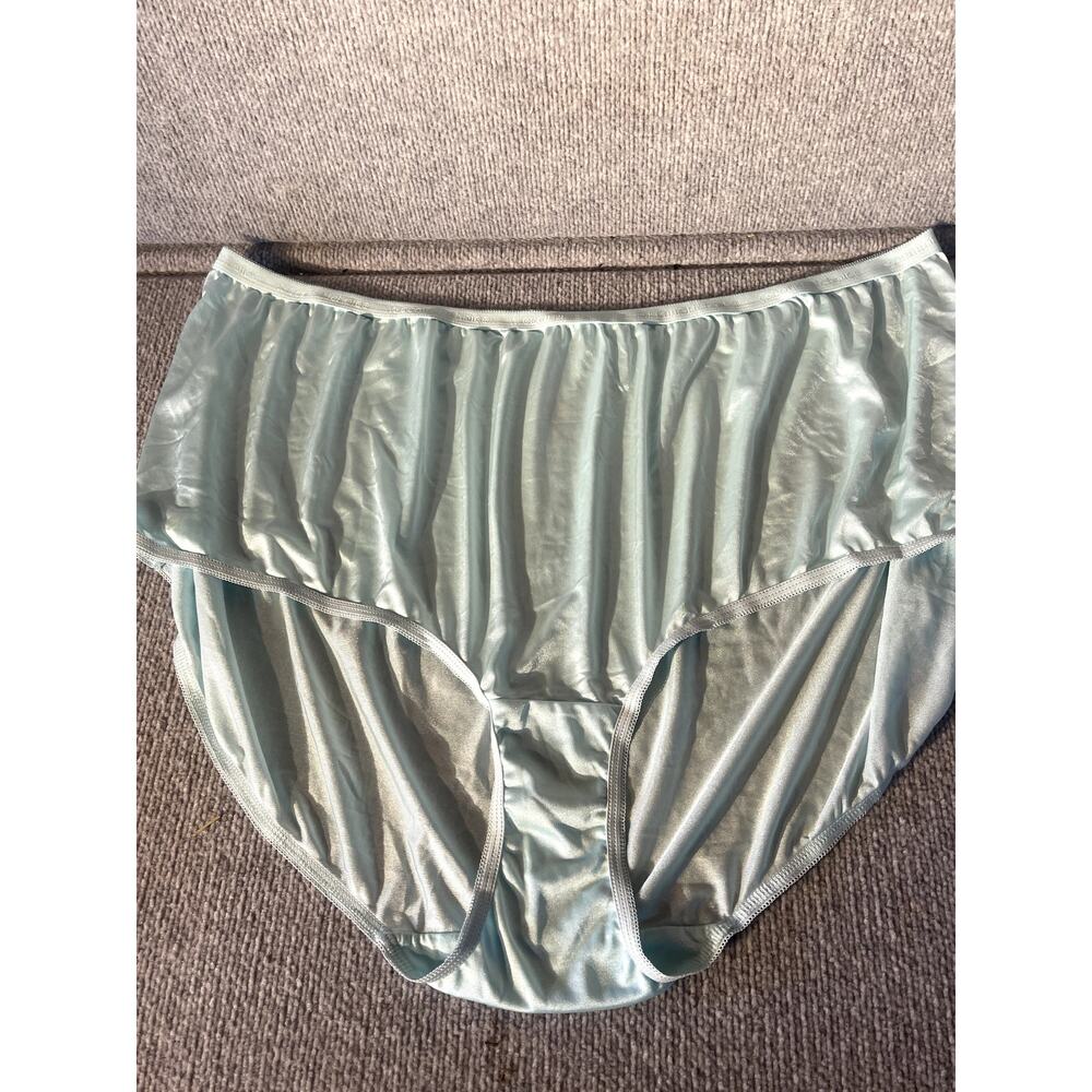 Sheer Granny Panties Comfort Choice  Size 14 100% Nylon Spring Sea Blue